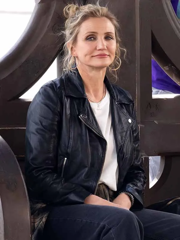 Cameron Diaz The Sham Black Leather Jacket - Image 4