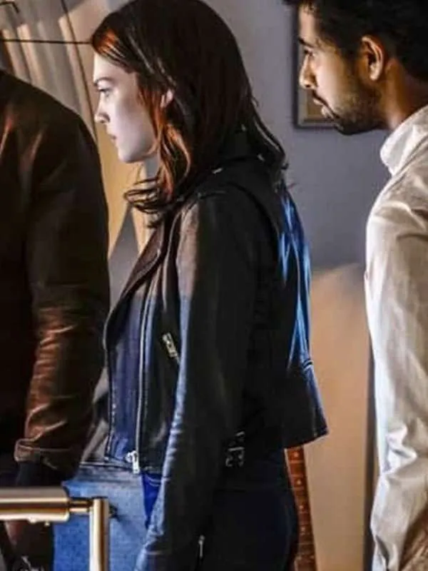 God Friended Me Cara Bloom Leather Jacket - Image 3