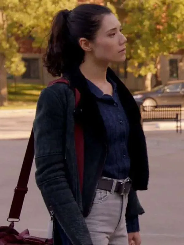 Chicago Fire S14 Hanako Greensmith Shearling Leather Jacket - Image 4