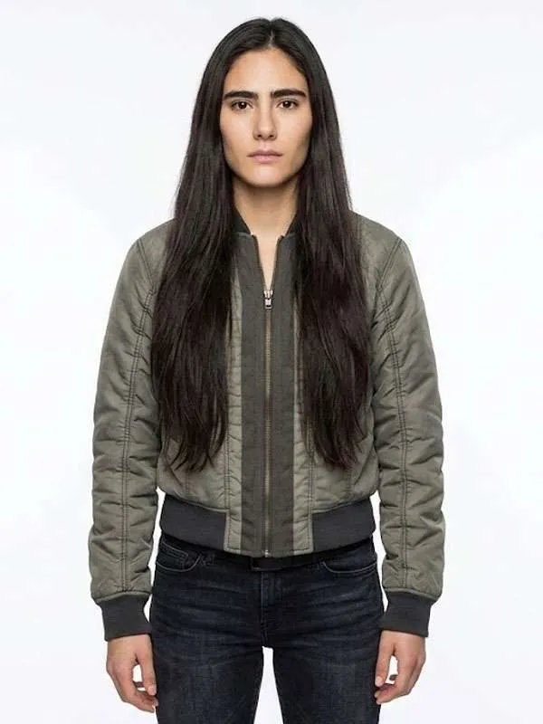 Arienne Mandi Chicago P D S13 Grey Bomber Jacket