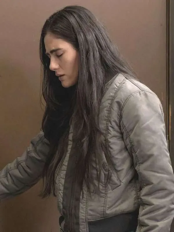 Arienne Mandi Chicago P D S13 Grey Bomber Jacket - Image 5