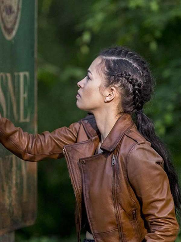 The Walking Dead Season 9 Christian Serratos Leather Jacket - Image 2