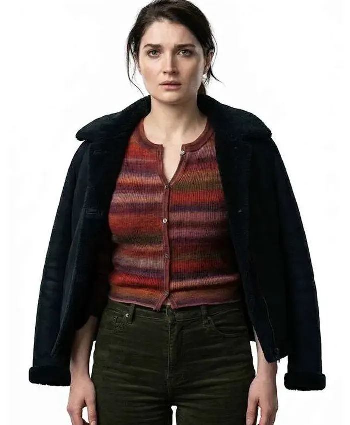 Disclosure Day Eve Hewson Shearling Jacket