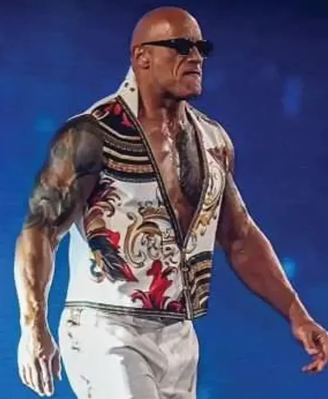 The Rock Final Boss White Vest - Image 3
