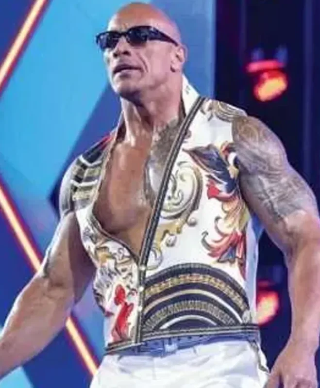 The Rock Final Boss White Vest - Image 4