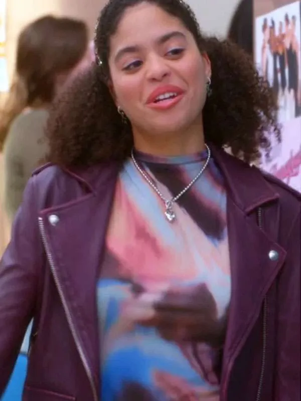 Electric Bloom Maggie Deetz Purple Leather Jacket