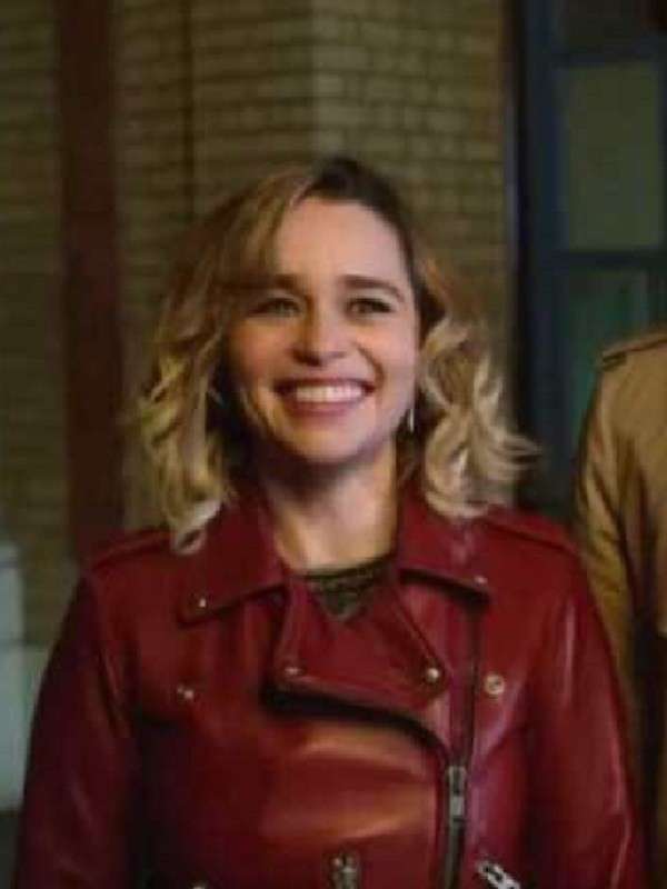 Emilia Clarke Last Christmas Kate Leather Jacket - Image 2