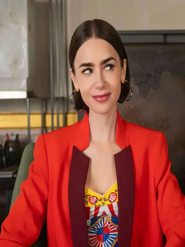Emily Cooper Emily in Paris S05 Red Blazer - Image 2