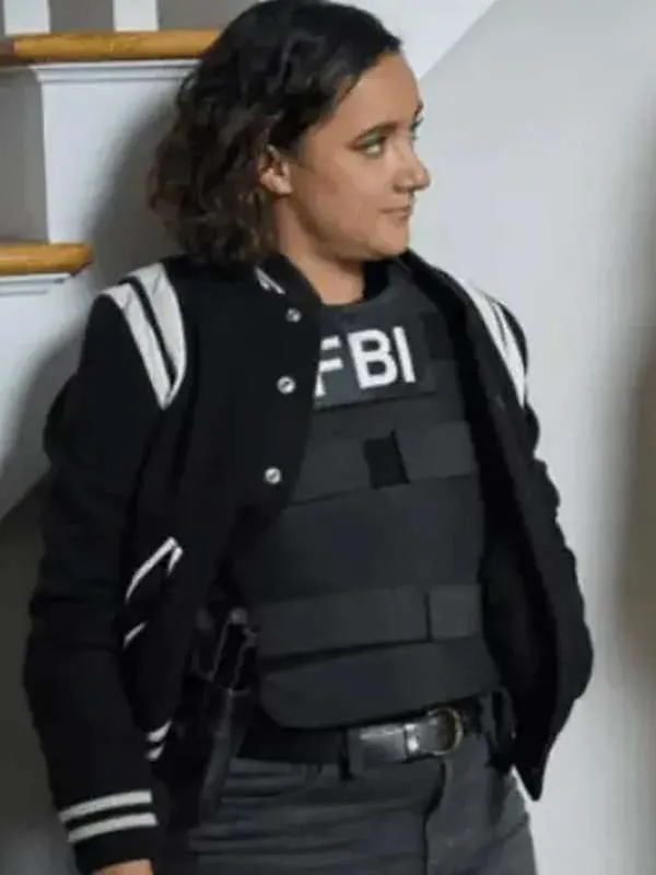 Hana Gibson FBI Most Wanted Black Varsity Jacket - Image 3