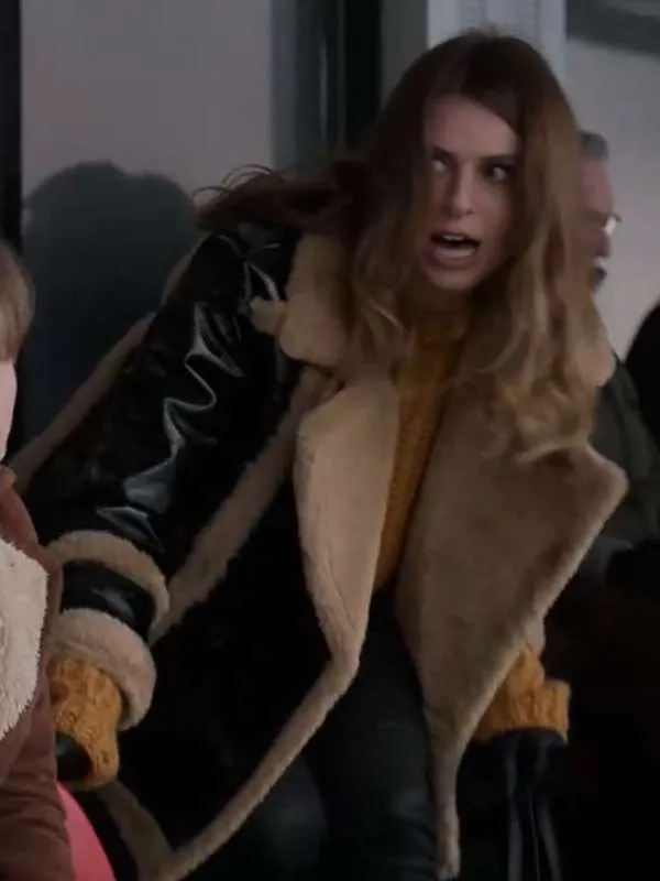 Ted Lasso Flo ‘Sassy’ Collins Shearling Leather Jacket