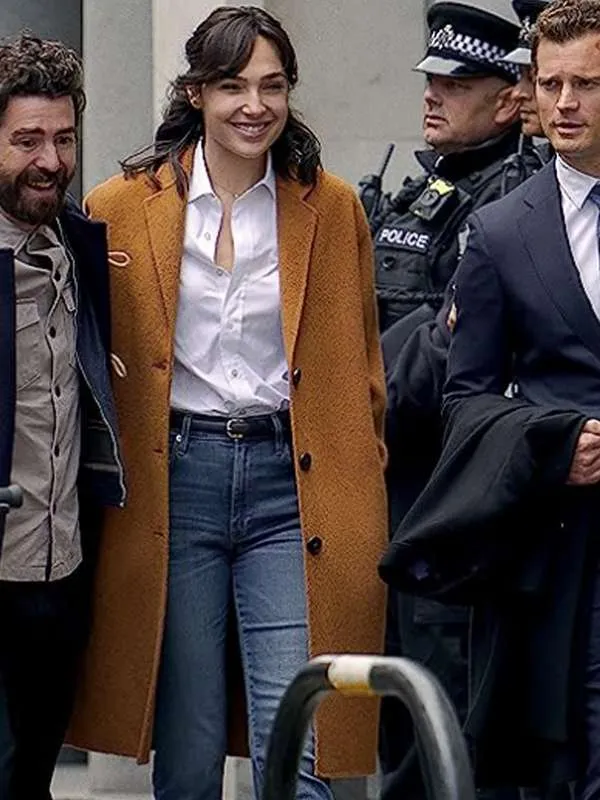 Gal Gadot Heart of Stone 2023 Brown Coat