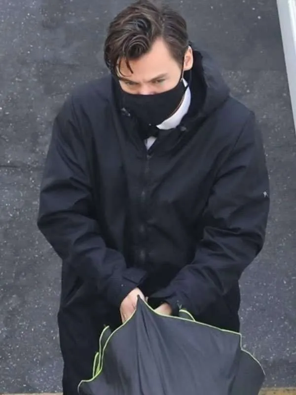 Harry Styles Don’t Worry Darling Black Hooded Coat