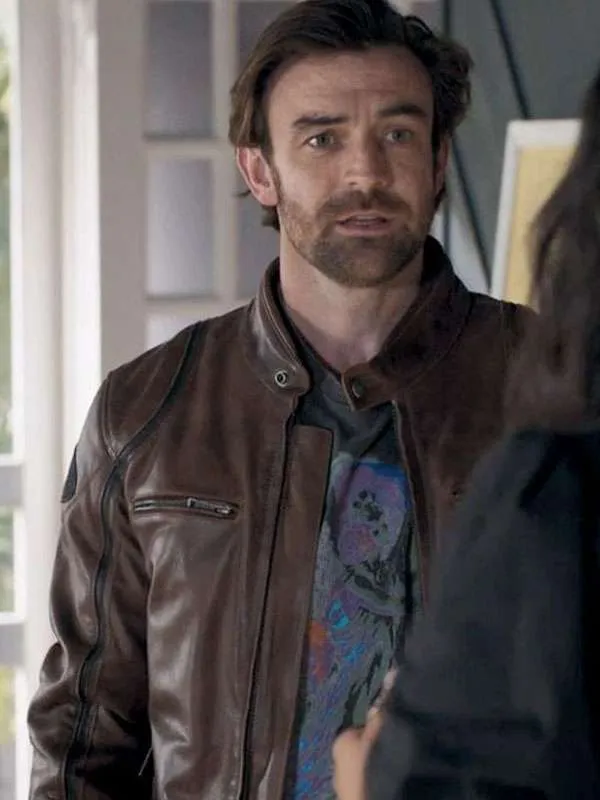 Adam Rowland Home and Away Brown Leather Jacket - Image 2