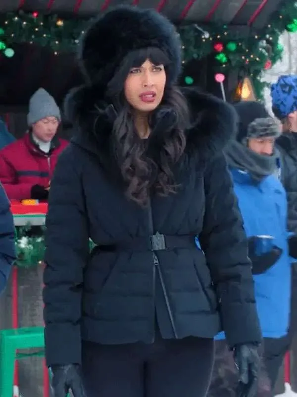 Jameela Jamil A Merry Little Ex Mas Puffer Jacket