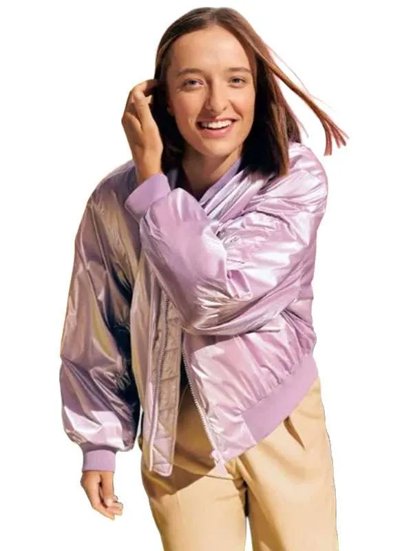 Lga Swiatek Purple Bomber Jacket