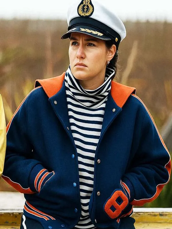 Lizzie Davidson Such Brave Girls S02 Blue Varsity Jacket