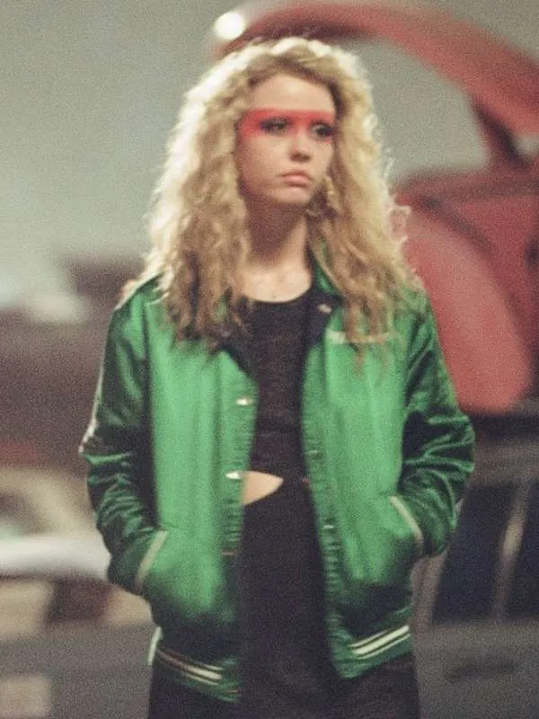 Mia Goth MaXXXine Green Jacket - Image 3