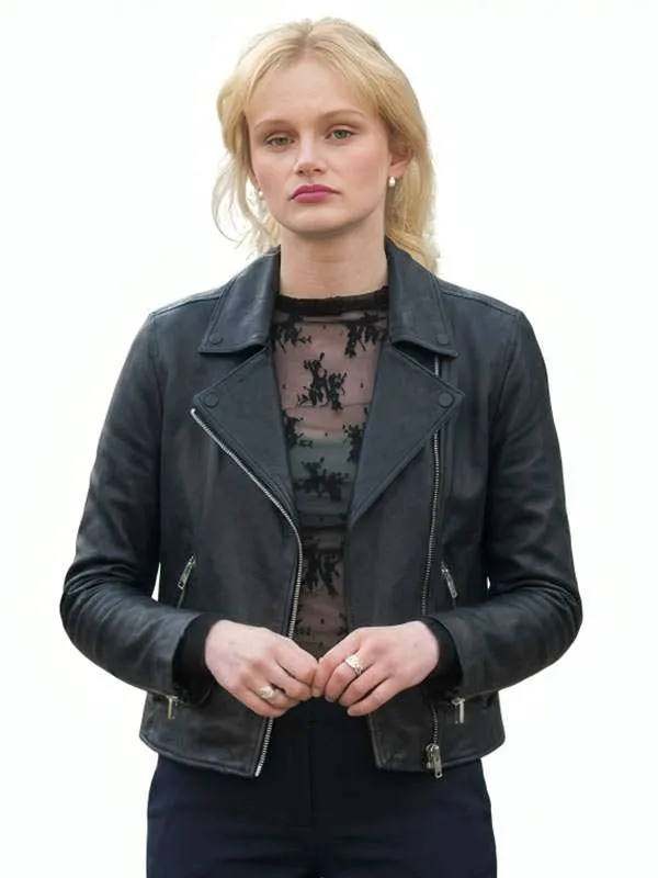 Mint S01 Emma Laird Black Leather Jacket