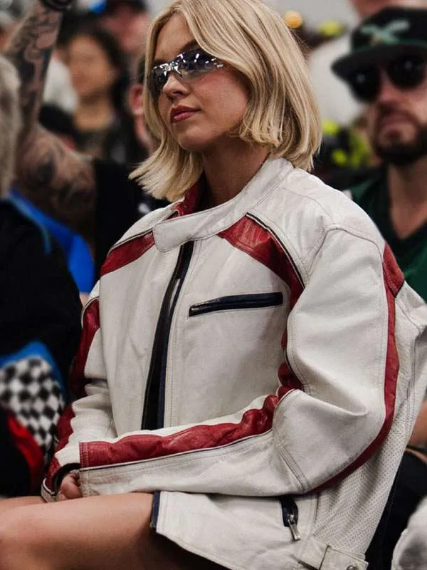 NASCAR Championship Sydney Sweeney White Jacket - Image 5