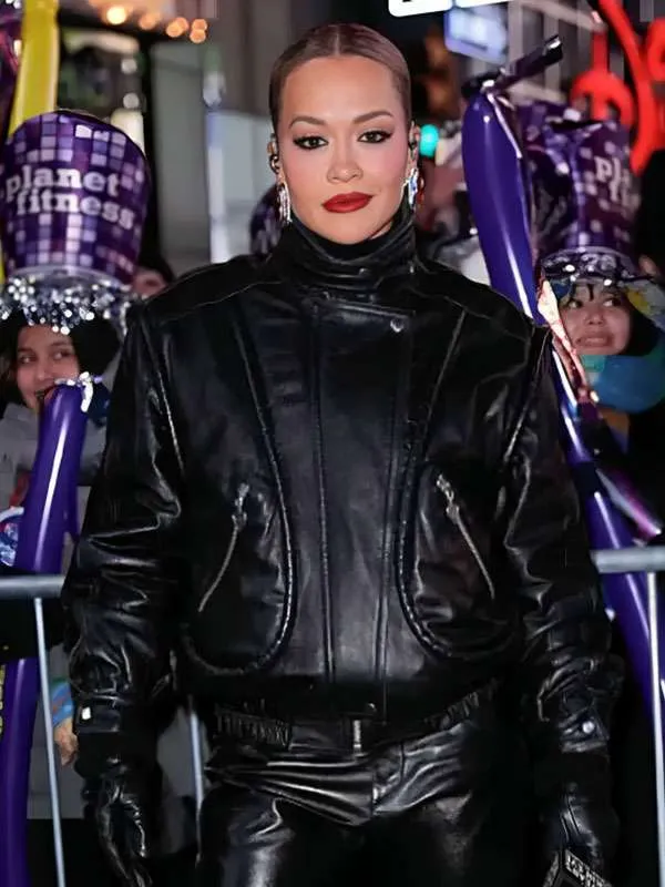 NYC Rita Ora Black Leather Jacket