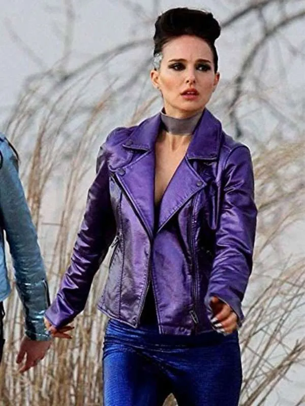 Celeste Vox Lux Natalie Portman Purple Leather Jacket - Image 4