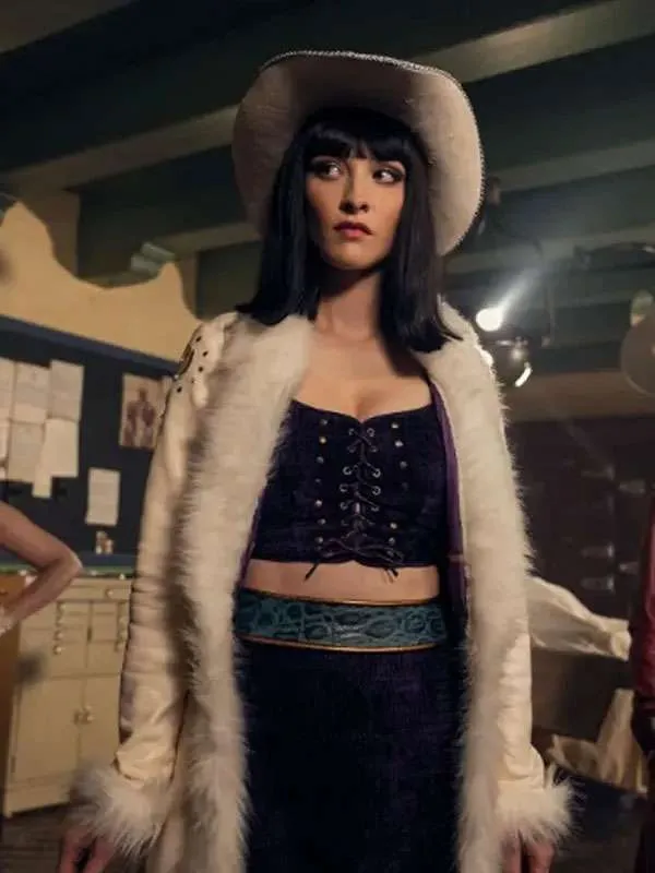 Lera Abova One Piece S02 White Fur Leather Coat