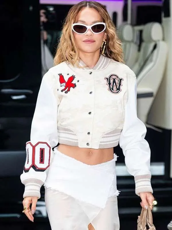 Rita Ora Elvis Duran Show Varsity Jacket