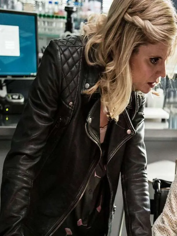 Emilia Fox Silent Witness Black Leather Jacket
