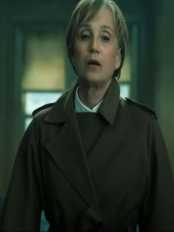 Kristin Scott Thomas Slow Horses S05 Brown Coat - Image 2