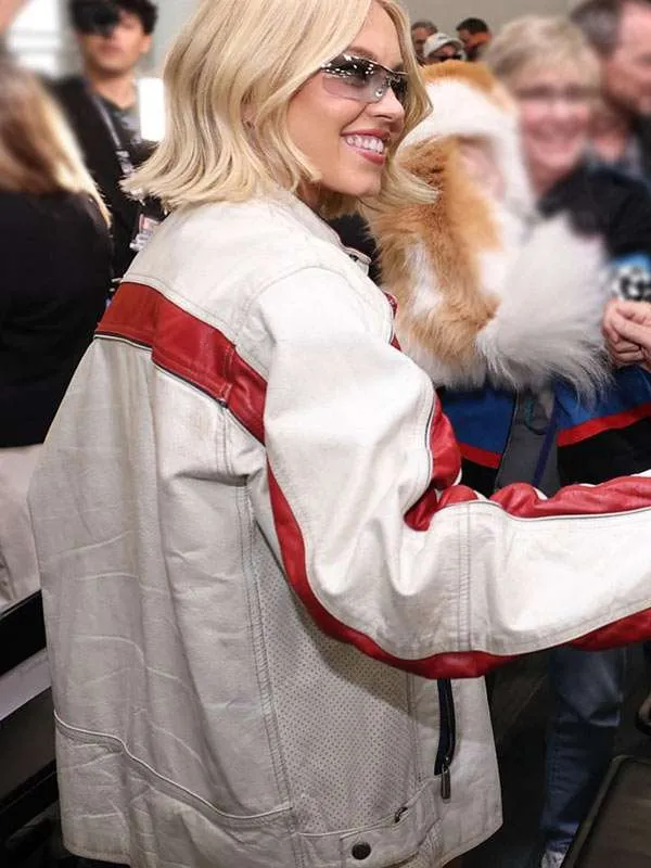 NASCAR Championship Sydney Sweeney White Jacket - Image 4