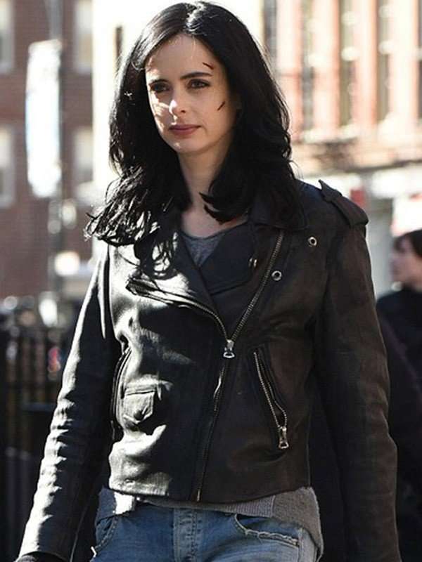 Krysten Ritter Jessica Jones Biker Leather Jacket - Image 2