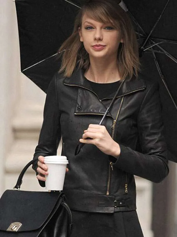 Taylor Swift Stylish Black Leather Jacket