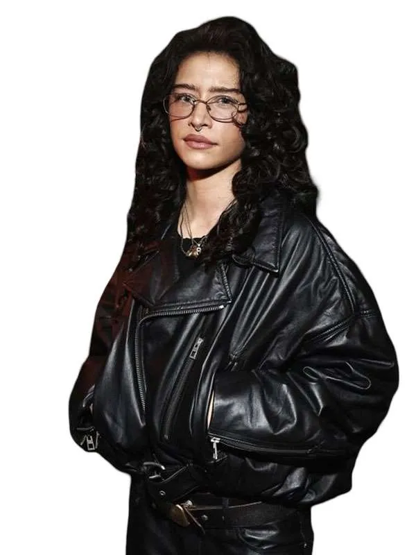 Odessa A’zion The Actor Awards Black Leather Jacket - Image 2