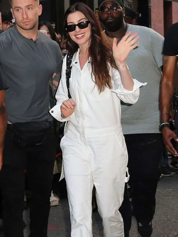 The Devil Wears Prada 2 Anne Hathaway White Jumpsuit - Image 4
