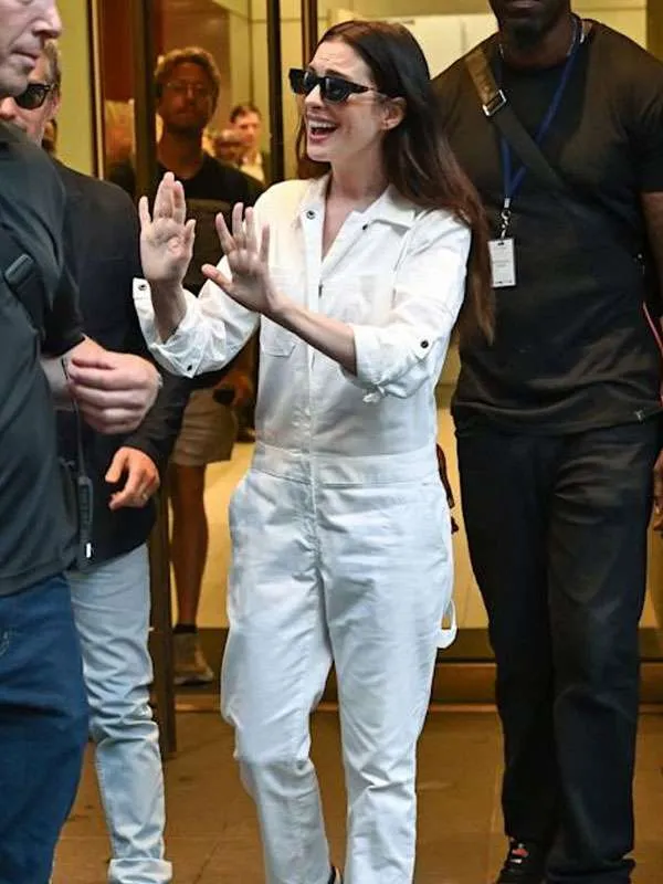 The Devil Wears Prada 2 Anne Hathaway White Jumpsuit - Image 3