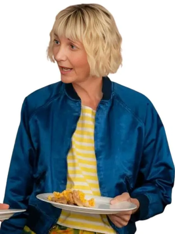 The Four Seasons S02 Kerri Kenney Blue Bomber Jacket