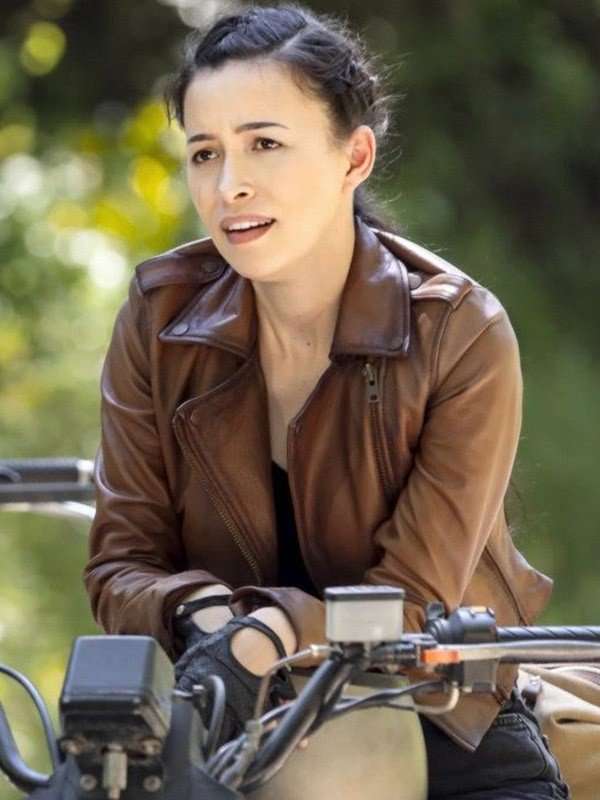 The Walking Dead Season 9 Christian Serratos Leather Jacket