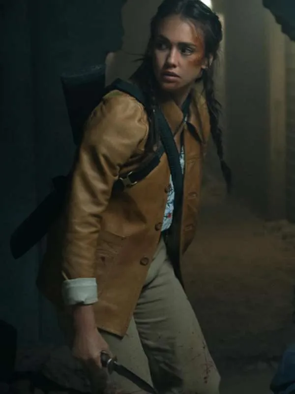 Jessica Alba Trigger Warning 2024 Leather Jacket