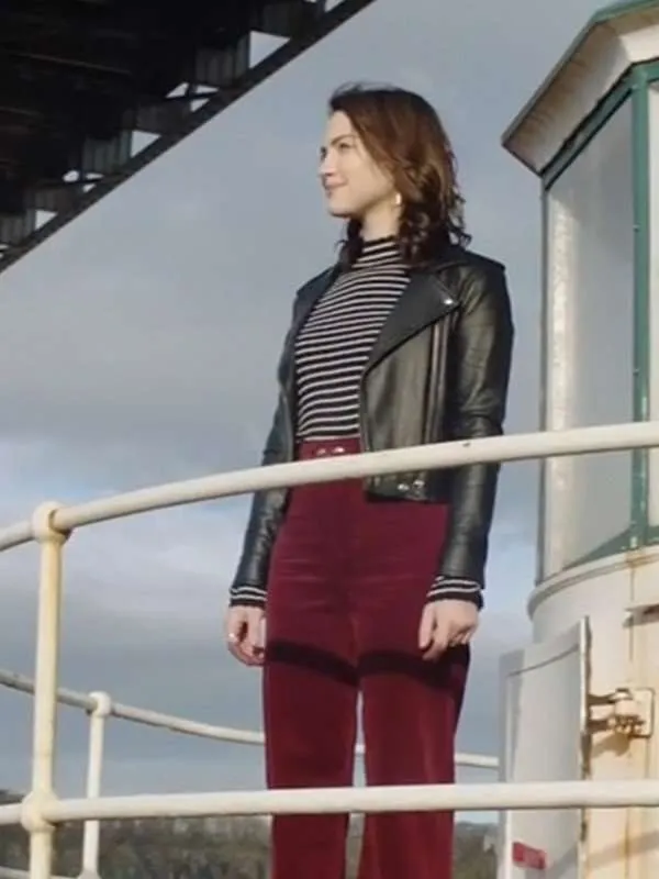 God Friended Me Cara Bloom Leather Jacket - Image 2