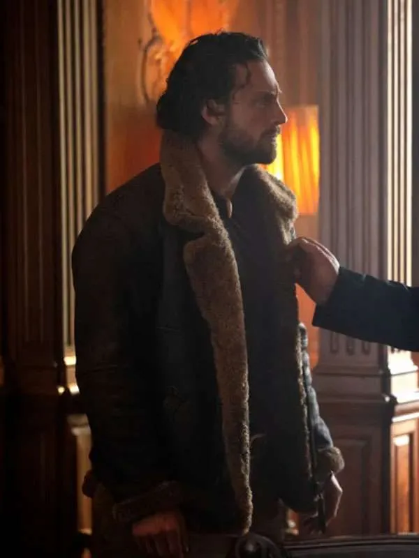 Aaron Taylor-Johnson Kraven the Hunter Shearling Jacket