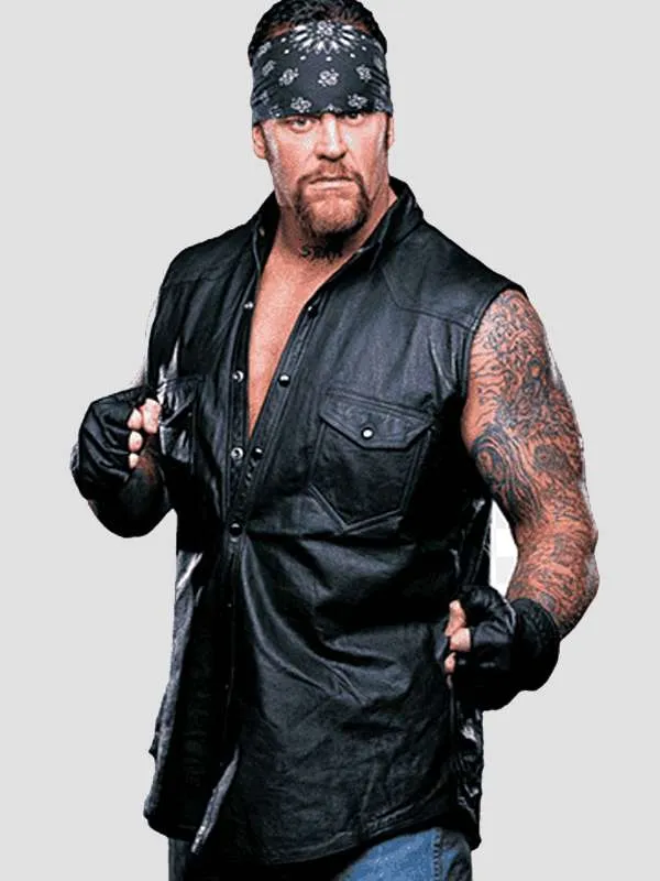 WWE Undertaker Black Leather Vest