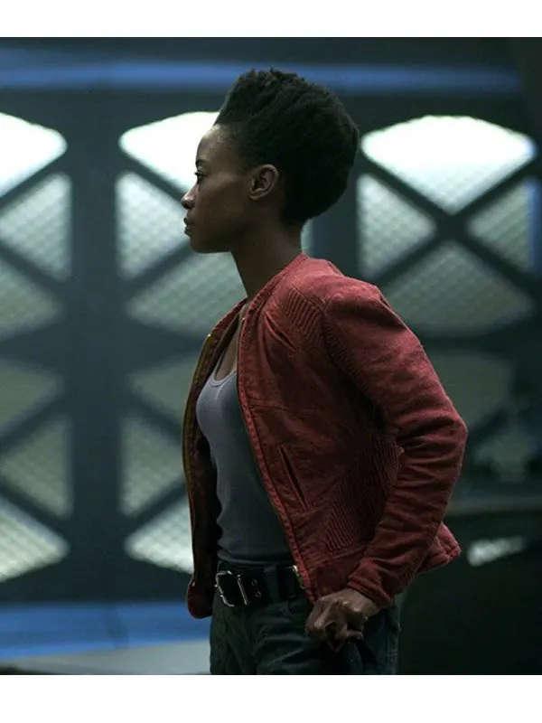Angela Red Cotton Jacket Lost In Space