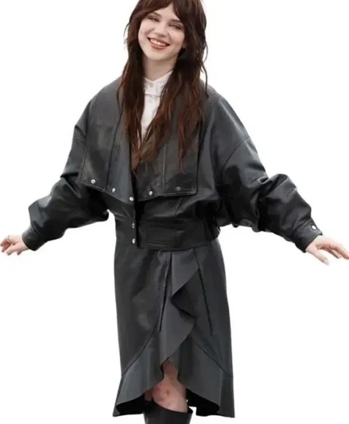 Her Private Hell Event Sophie Thatcher Leather Jacket