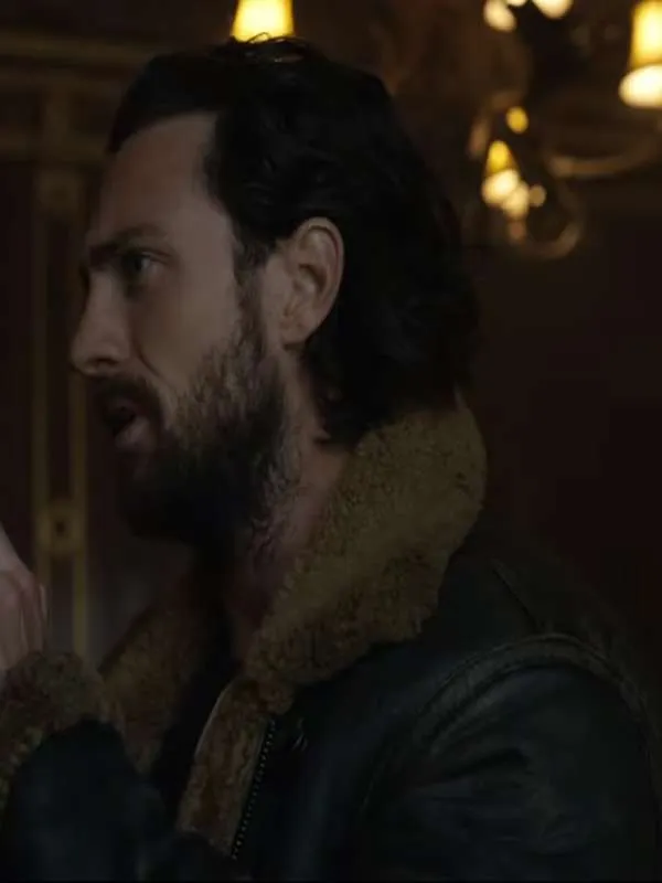 Aaron Taylor-Johnson Kraven the Hunter Shearling Jacket - Image 5