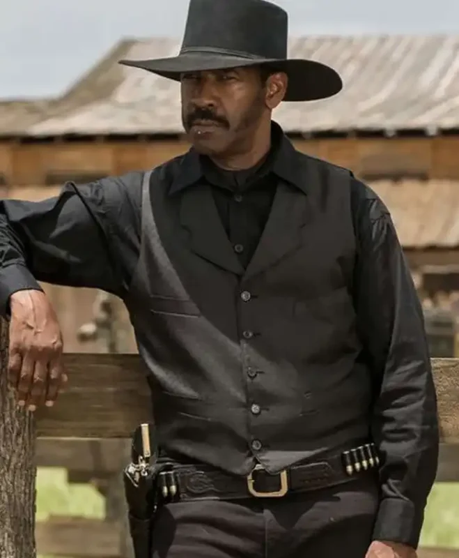 The Magnificent Seven Denzel Washington Black Vest