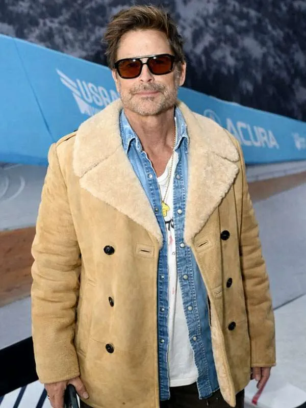 The Musical Rob Lowe Shearling Leather Jacket
