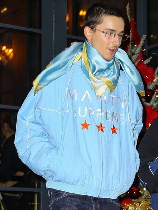 Timothee Chalamet Marty Supreme Blue Jacket - Image 2