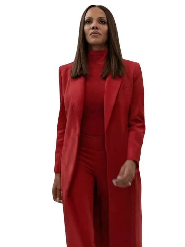 Beauty in Black Crystle Stewart Red Long Coat