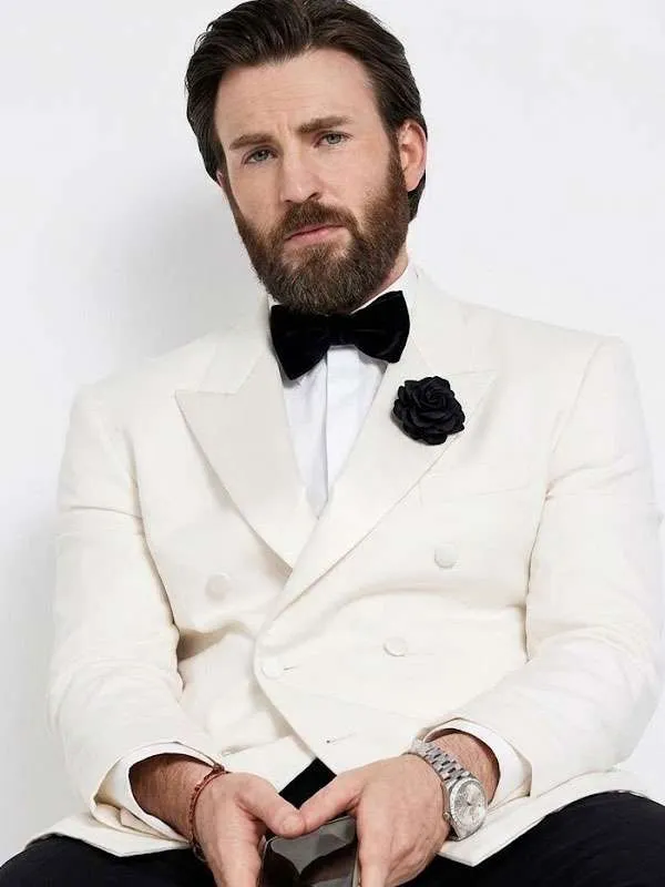 Sacrifice 2026 Chris Evans White Blazer